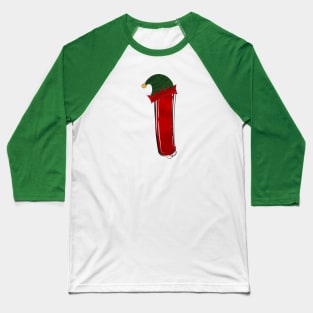 Letter I - Christmas Letter Baseball T-Shirt